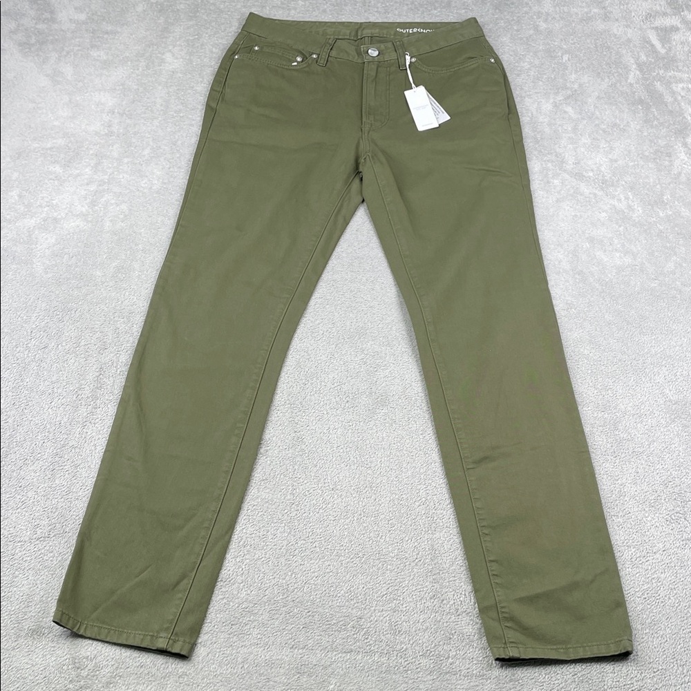 NEW Outerknown 10, Roamer 5 Pocket Chino Men's Green SEA Jeans